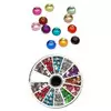 ACRYLIC SHARP ROUND STONES - 12 COLORS