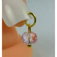 NAIL DANGLE - GLASS STONE PINK