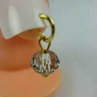 NAIL DANGLE - GLASS STONE GRAY