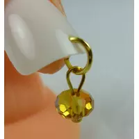 NAIL DANGLE - GLASS STONE YELLOW