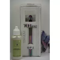 OPI AVOPLEX EXFOLIATING CUTICLE TREATMENT 30 ML-1 FL.OZ AND TITANIUM PUSHER IM220