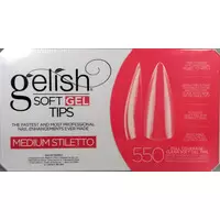 HARMONY GELISH - SOFT GEL TIPS - MEDIUM STILETTO 550CT