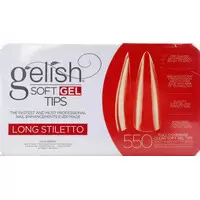 HARMONY GELISH - SOFT GEL TIPS - LONG STILETTO 550CT
