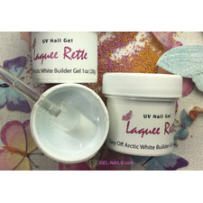 LAQUEE RETTE - EASY OFF UV BUILDER GEL - ARCTIC WHITE 1OZ (28G)