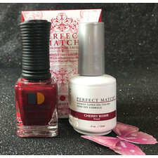 LECHAT CHERRY BOMB PERFECT MATCH GEL POLISH & NAIL LACQUER PMS190 -.5OZ/15ML LUSH REDS COLLECTION