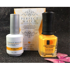 LECHAT BLAZIN' SUN PERFECT MATCH GEL POLISH & NAIL LACQUER PMS201 -.5OZ/15ML RETRO REMIX COLLECTION