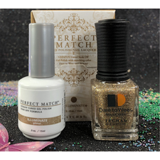 LECHAT ILLUMINATE PMS218 PERFECT MATCH MOON GODDESS COLLECTION GEL POLISH & NAIL LACQUER 2-.5OZ 15ML