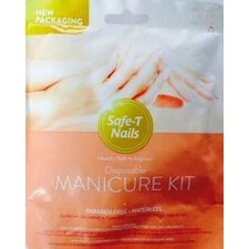 SAFE-T NAILS DISPOSABLE MANICURE KIT PARABEN FREE WATERLESS