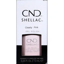 CND SHELLAC CLEARLY PINK GEL POLISH - NON TPO