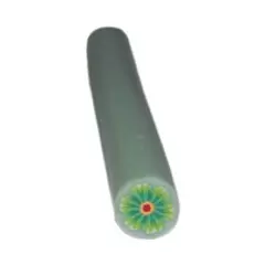 FIMO ART STICK - GREEN & RED FLOWER