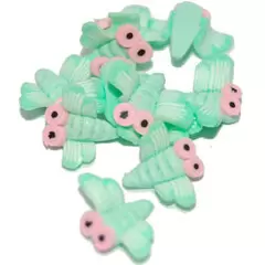 CERAMIC NAIL ART- 3D GREEN DRAGONFLY (100PCS)