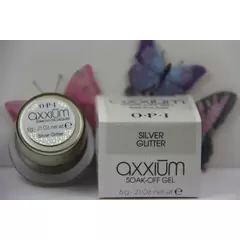 AXXIUM OPI SOAK-OFF GEL LACQUER SILVER GLITTER / 0.21 OZ