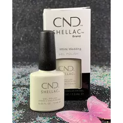 CND SHELLAC WHITE WEDDING COLOR COAT GEL NAIL POLISH 7.3ML-0.25OZ