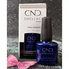 CND SHELLAC SASSY SAPPHIRE GEL POLISH 7.3 ML - 0.25 FL OZ - CRYSTAL ALCHEMY COLLECTION