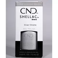 CND SHELLAC SILVER CHROME COLOR COAT GEL NAIL POLISH