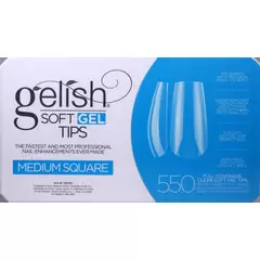 HARMONY GELISH - SOFT GEL TIPS - MEDIUM SQUARE 550CT