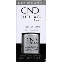 CND SHELLAC UV COLOR COAT - GEL NAIL POLISH - SILVER VIP STATUS COLOR