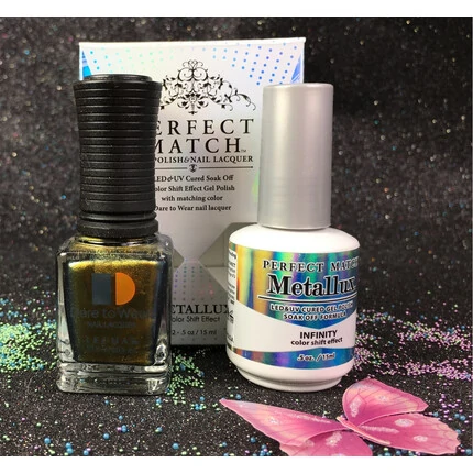 LECHAT PERFECT MATCH METALLUX INFINITY MLMS01 GEL POLISH & NAIL LACQUER 2-.5OZ/15ML