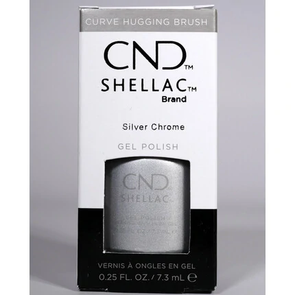 CND SHELLAC SILVER CHROME COLOR COAT GEL NAIL POLISH