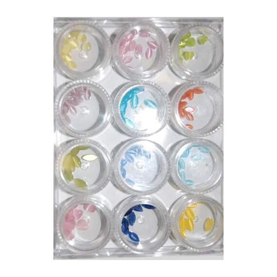 RHINESTONES - LEAFS & HEARTS (12 COLORS)