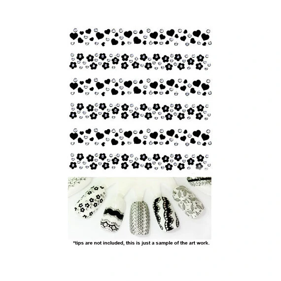 3D DETAILED NAIL STICKERS WITH RHINESTONES LR_N03_B