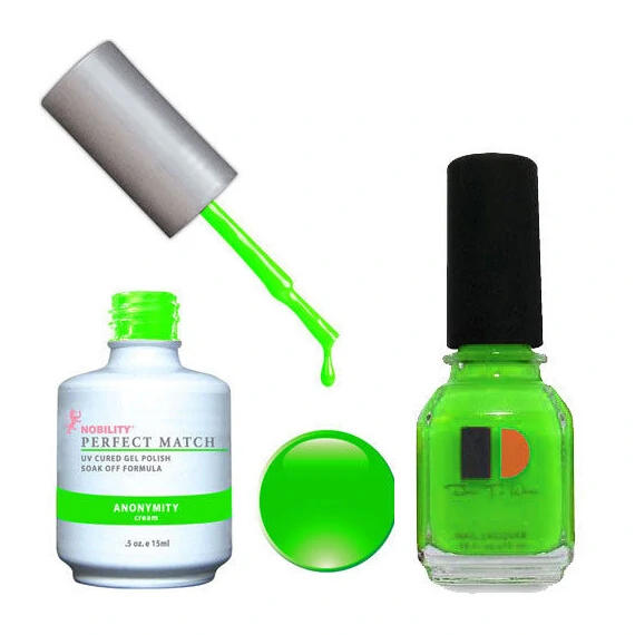 LECHAT PERFECT MATCH GEL POLISH & NAIL LACQUER ANONYMITY 2-.5OZ/15ML