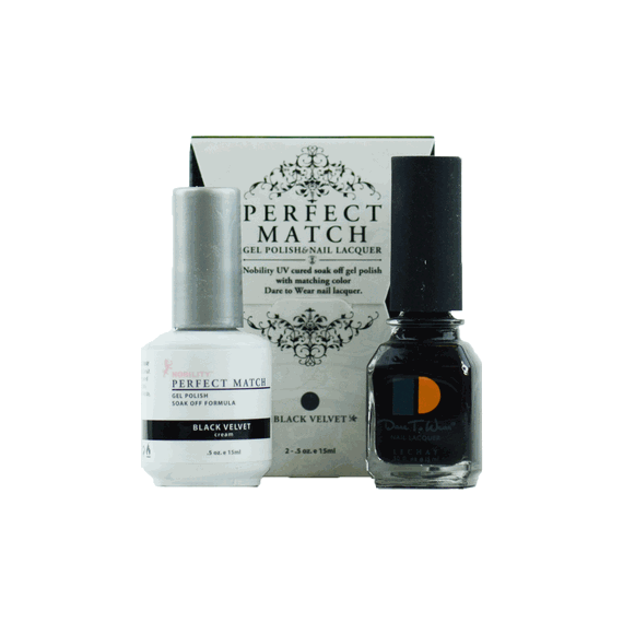 LECHAT PERFECT MATCH GEL POLISH & NAIL LACQUER BLACK VELVET 2-.5OZ/15ML - PMS30