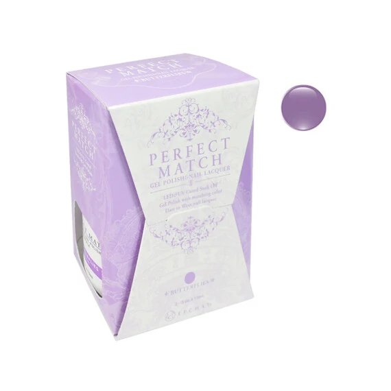 LECHAT PERFECT MATCH GEL POLISH & NAIL LACQUER BUTTERFLIES 2-.5OZ/15ML