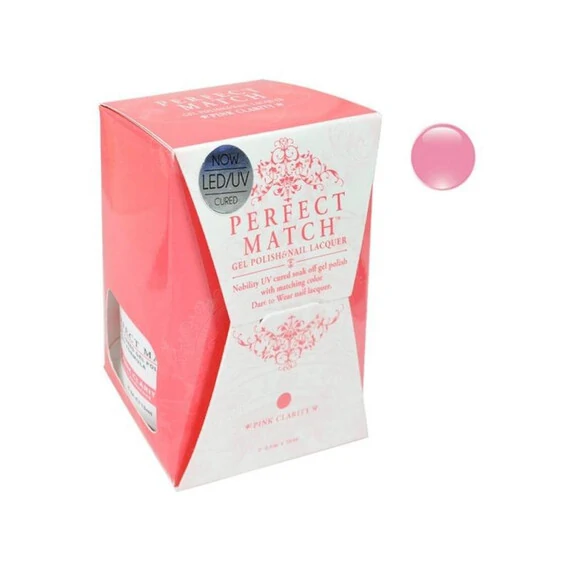 LECHAT PERFECT MATCH GEL POLISH & NAIL LACQUER PINK CLARITY .5OZ/15ML