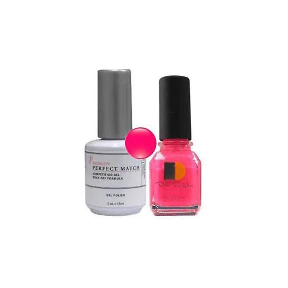 LECHAT PERFECT MATCH GEL POLISH & NAIL LACQUERRED THAT'S HOT PINK 2-.5OZ/15ML