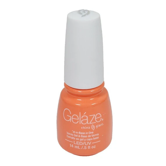 GELAZE CHINA GLAZE GEL NAIL COLOR POLISH 0.5 OZ PEACHY KEEN