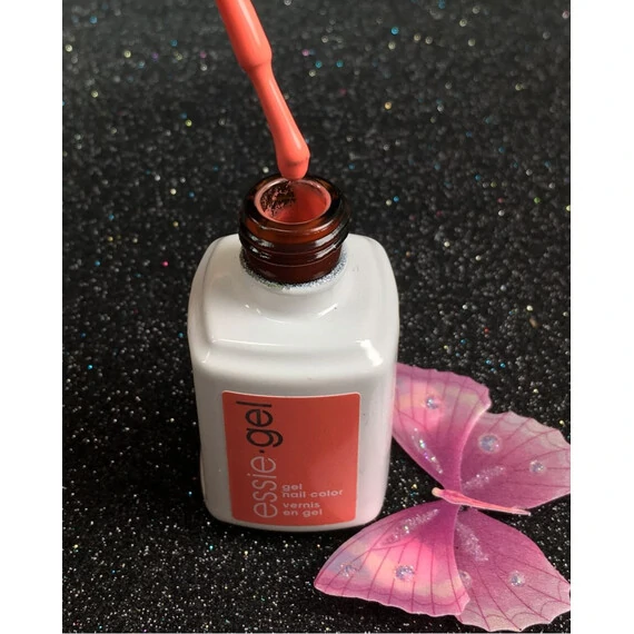 ESSIE NAIL LACQUER POLISH & GEL SOAK-OFF POLISH DUO - PEACH SIDE BABE