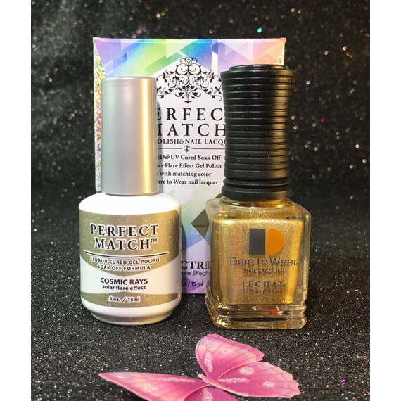 LECHAT COSMIC RAYS SPECTRA COLLECTION PERFECT MATCH GEL POLISH & NAIL LACQUER SPMS02 -.5OZ/15ML