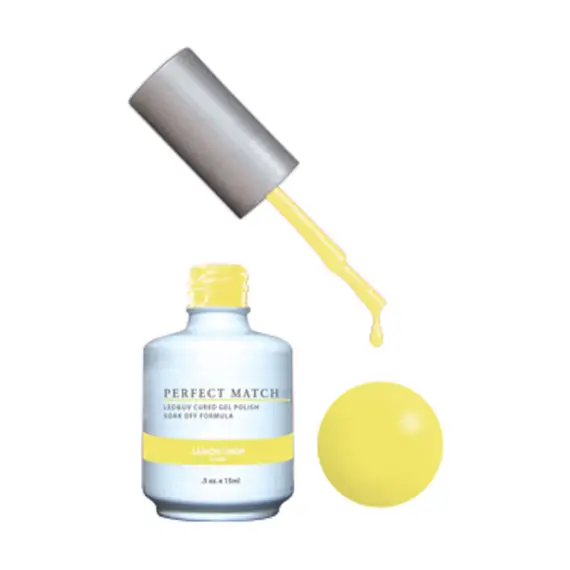 LECHAT PERFECT MATCH GEL POLISH & NAIL LACQUER LEMON DROP 2-.5OZ/15ML - PMS118
