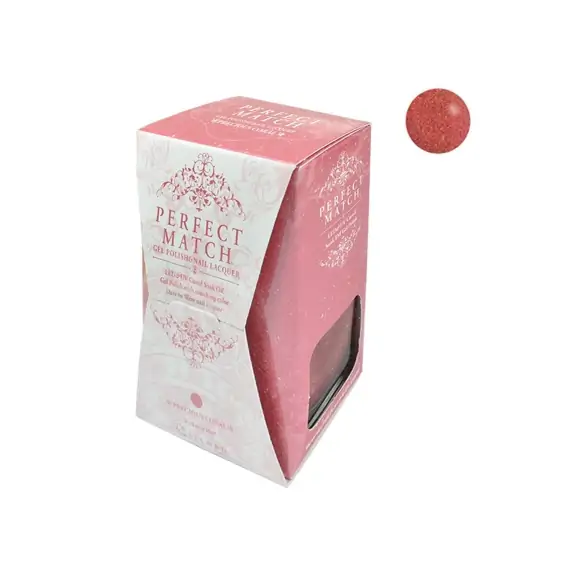 LECHAT PERFECT MATCH GEL POLISH & NAIL LACQUER PRECIOUS CORAL 2-.5OZ/15ML - PMS124