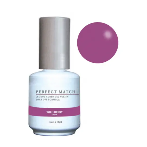 LECHAT PERFECT MATCH GEL POLISH & NAIL LACQUER WILD BERRY 2-.5OZ/15ML - PMS131