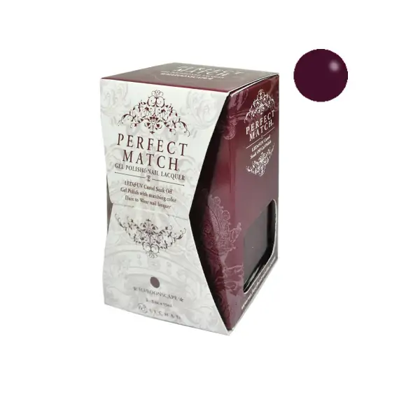 LECHAT PERFECT MATCH GEL POLISH & NAIL LACQUER MAROONSCAPE 2-.5OZ/15ML - PMS132