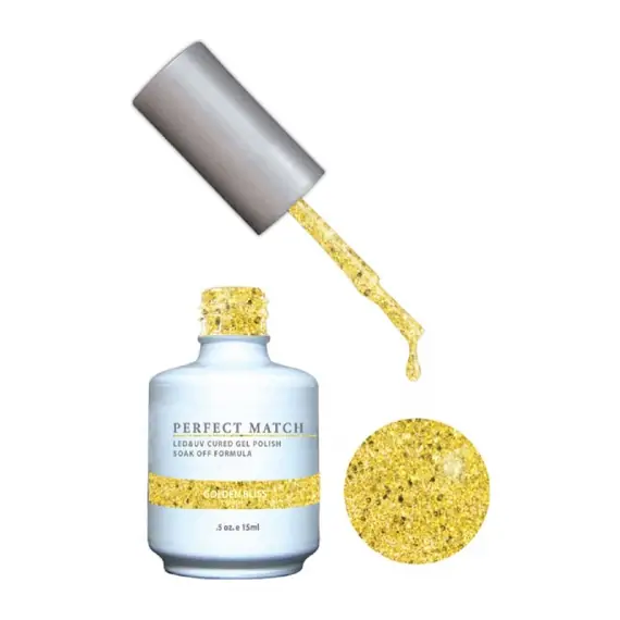 LECHAT PERFECT MATCH GEL POLISH & NAIL LACQUER GOLDEN BLISS 2-.5OZ/15ML - PMS135