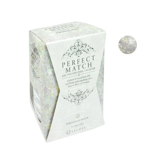 LECHAT PERFECT MATCH GEL POLISH & NAIL LACQUER- BRAZILIAN MUSE - .5OZ 15ML