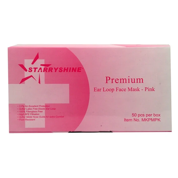 PREMIUM EAR LOOP FACE MASK - PINK