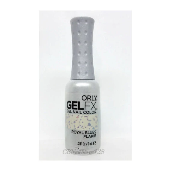 ORLY GELFX ROYAL BLUES FLAKIE GLITTER UV GEL NAIL LACQUER 30033 0.3 OZ - 9 ML