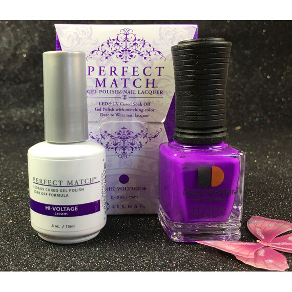 LECHAT HI-VOLTAGE PERFECT MATCH GEL POLISH & NAIL LACQUER PMS204 -.5OZ/15ML RETRO REMIX COLLECTION