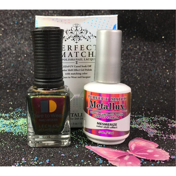 LECHAT PERFECT MATCH METALLUX MESMERIZE MLMS03 GEL POLISH & NAIL LACQUER 2-.5OZ/15ML