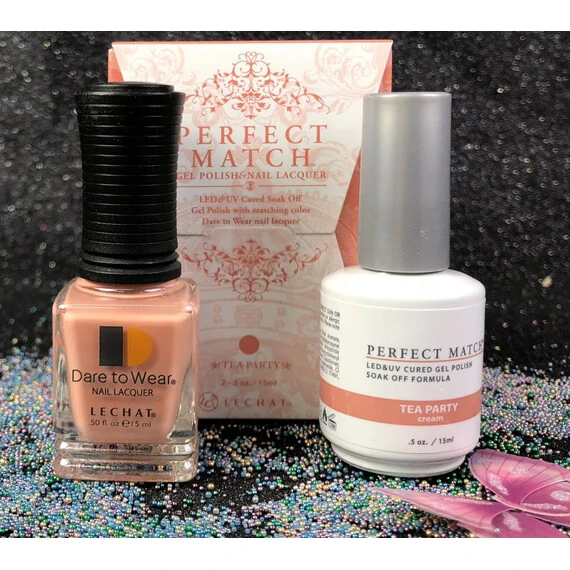 LECHAT TEA PARTY PMS225 PERFECT MATCH GEL POLISH & NAIL LACQUER 2-.5OZ/15ML