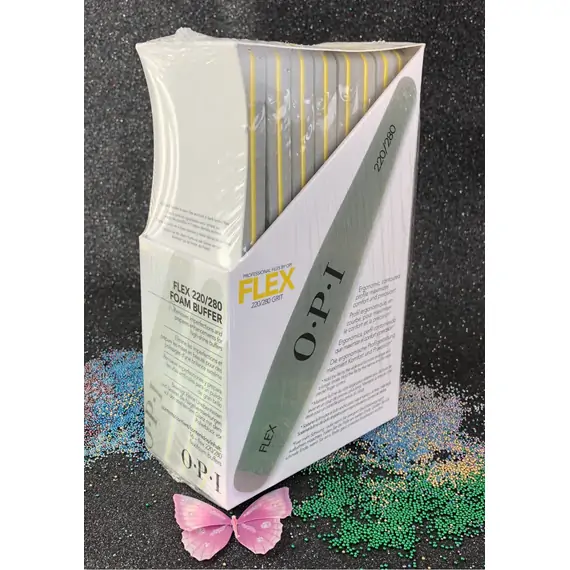 OPI FLEX 220/280 GRIT FOAM BUFFER BOX 16 PCS FL646
