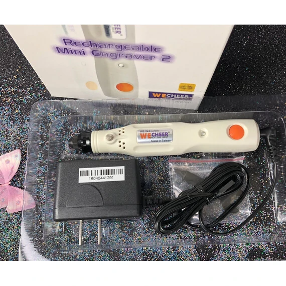 WECHEER RECHARGEABLE MINI ENGRAVER 2 WE243 FOR NAIL PROFESSIONAL USE