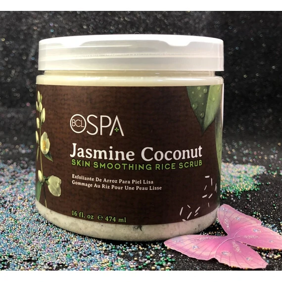 BCL SPA ORGANIC SKIN SMOOTHING RICE SCRUB JASMINE - COCONUT 16 FL.OZ 474 G