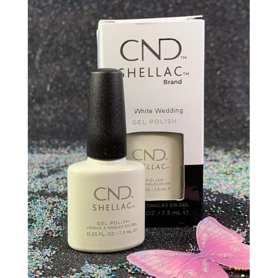 CND SHELLAC WHITE WEDDING COLOR COAT GEL NAIL POLISH 7.3ML-0.25OZ