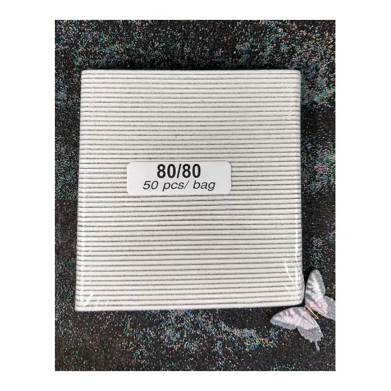 PADDED NAIL FILES 80-80 GRIT 50 PCS