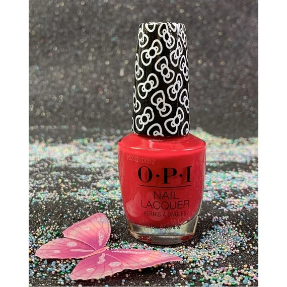 OPI ALL ABOUT THE BOWS HRL04 NAIL LACQUER HELLO KITTY 2019 HOLIDAY COLLECTION